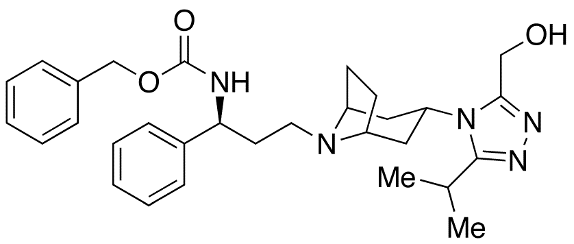 N-Des-(4,4-difluorocyclohexanecarboxy)-N-carbobenzyloxy-3-hydroxymethyl Maraviroc - Chemical structure and product image