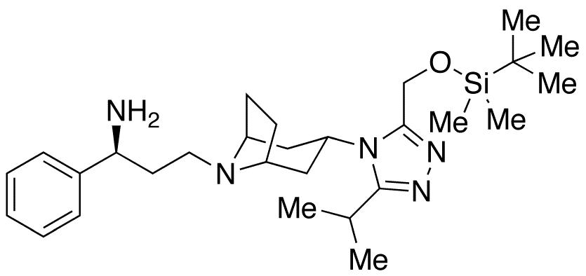 N-Des-(4,4-difluorocyclohexanecarboxy)-3-tert-butyldimethylsilyloxymethyl Maraviroc - Chemical structure and product image