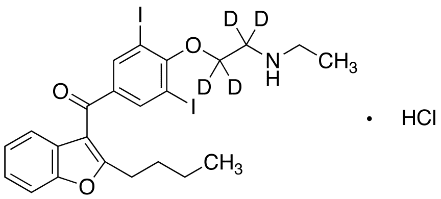 Desethyl Amiodarone-d4 Hydrochloride - Chemical structure and product image
