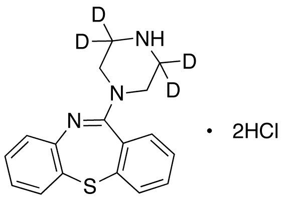 N-Des[2-(2-hydroxyethoxy)ethyl] Quetiapine-d4 Dihydrochloride - Chemical structure and product image