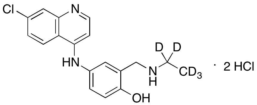N-Desethyl Amodiaquine-d5 Dihydrochloride - Chemical structure and product image