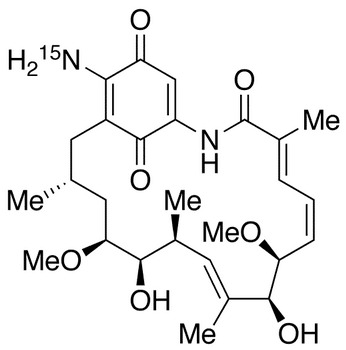 7-Descarbamoyl 17-Amino Geldanamycin-15N - Chemical structure and product image
