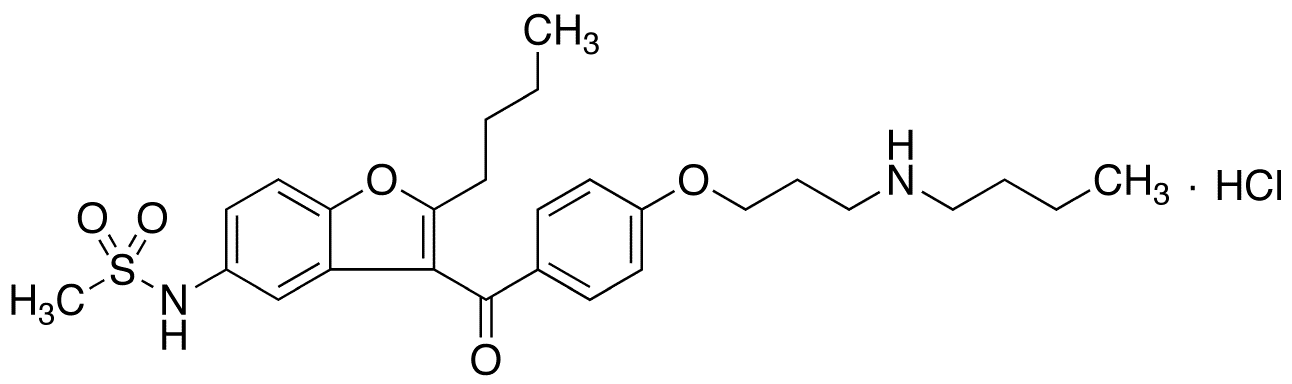 Desbutyl Dronedarone Hydrochloride - Chemical structure and product image