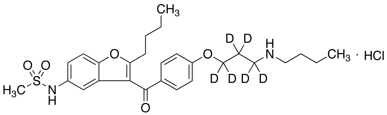Desbutyl Dronedarone-d4 Hydrochloride - Chemical structure and product image