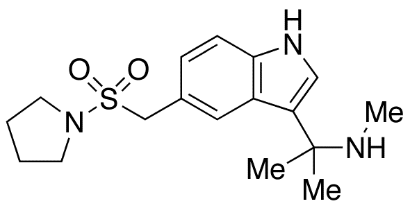 3-Des[2-(Dimethylamino)ethyl]-3-[1-methyl-1-(methylamino)ethyl] Almotriptan - Chemical structure and product image