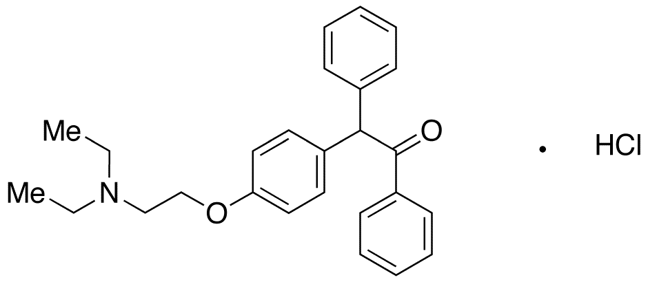 Deschloro-1,2-dihydro-2-oxo Clomiphene Hydrochloride Salt - Chemical structure and product image