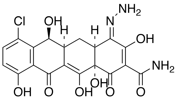 Des(dimethylamino)-4-hydrazone Demeclocycline - Chemical structure and product image
