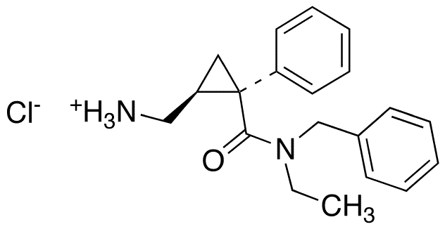 rac N-Desethyl N-Benzyl Milnacipran Chloride - Chemical structure and product image