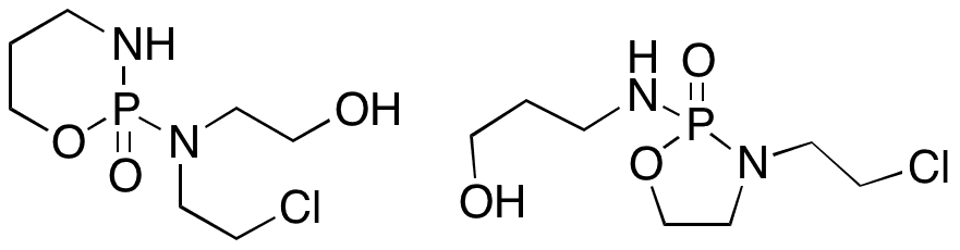N-Deschloroethyl-N-hydroxyethyl Cyclophosphamide And 3-(2-Chloroethyl)-2-((3-hydroxypropyl)amino)-1,3,2-oxazaphospholidine 2-Oxide Mixture - Chemical structure and product image