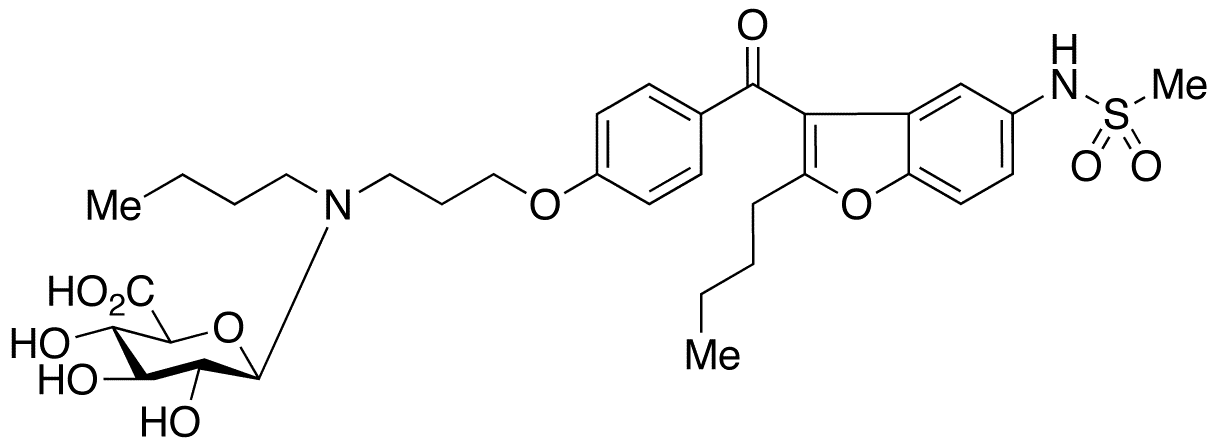 Desbutyl Dronedarone N-betta-D-Glucuronide - Chemical structure and product image