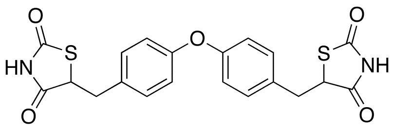 Des[(5-ethyl-2-pyridinyl)ethyl] Pioglitazone Dimer Ether Impurity - Chemical structure and product image