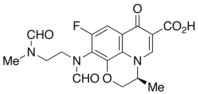 N,N-Desethylene-N,N-diformyl Levofloxacin - Chemical structure and product image