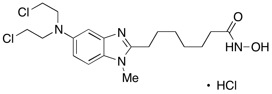 2-Desbutylcarboxy-2-(N-hydroxyheptanamino) Bendamustine Hydrochloride - Chemical structure and product image