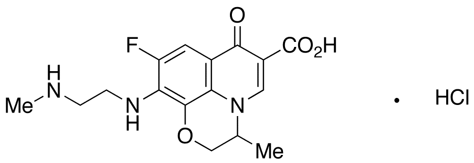 N,N-Desethylene Ofloxacin Hydrochloride - Chemical structure and product image