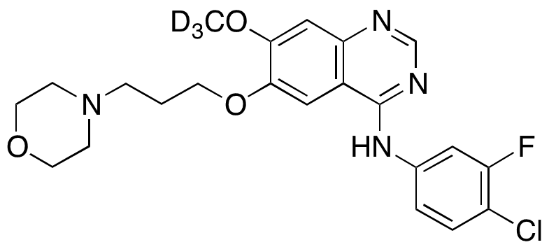 3-Deschloro-4-desfluoro-4-chloro-3-fluoro Gefitinib-d3 - Chemical structure and product image