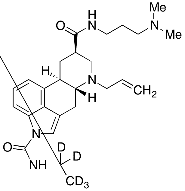 N8-Desethylcarbamoyl-N1-ethylcarbamoyl Cabergoline-d5 - Chemical structure and product image