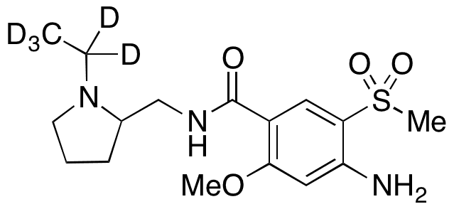 S-Desethyl S-Methyl Amisulpride-d5 - Chemical structure and product image