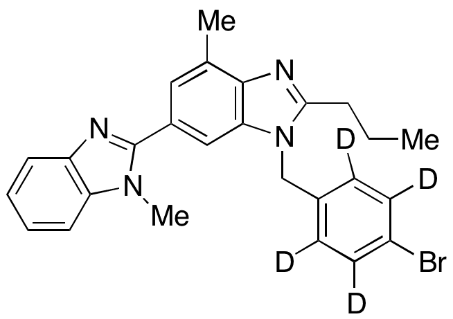Debenzoic Acid Bromotelmisartan-d4 - Chemical structure and product image