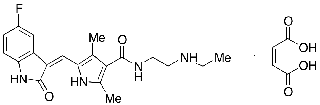N-Desethyl Sunitinib Maleate - Chemical structure and product image