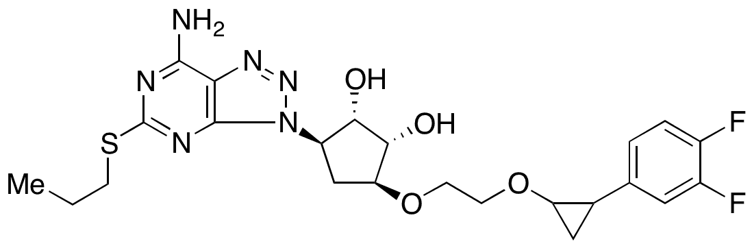 N-Des-(2-(3,4-Difluorophenyl)cyclopropyl)-O-(2-(3,4-Difluorophenyl)cyclopropyl) Ticagrelor - Chemical structure and product image
