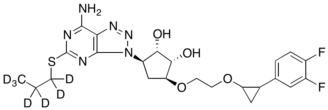 N-Des-(2-(3,4-Difluorophenyl)cyclopropyl)-O-(2-(3,4-Difluorophenyl)cyclopropyl) Ticagrelor-d7 - Chemical structure and product image