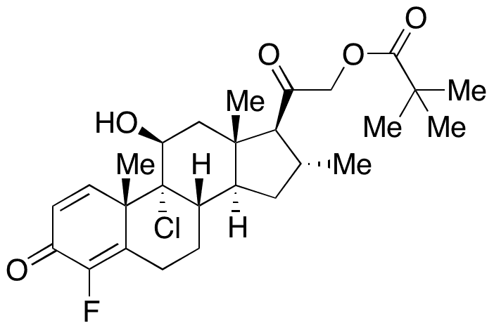 6-Desfluoro-4-fluoro Clocortolone - Chemical structure and product image