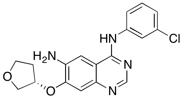 Desfluoro-N-des(4-dimethylamino-2-en-1-oxo)butyl Afatinib - Chemical structure and product image