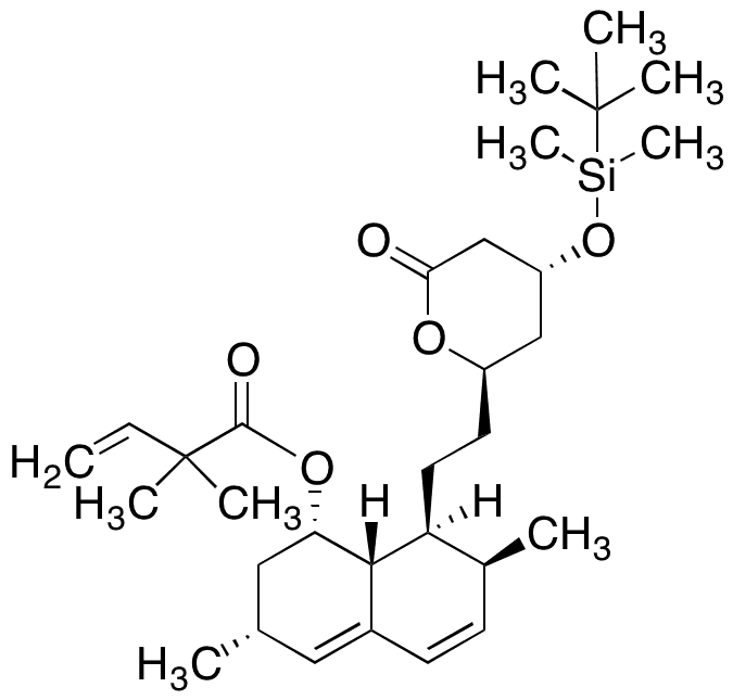 2â€™â€™-Desethyl-2â€™â€™-vinyl t-Butyldimethylsilyl Simvastatin - Chemical structure and product image