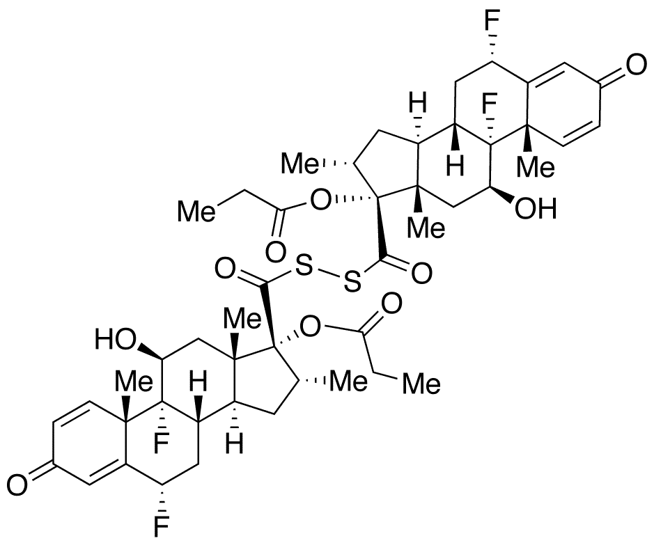 Desfluoromethyl Fluticasone Propionate Disulfide - Chemical structure and product image