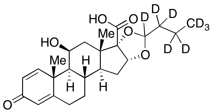 17alfa-Des-(2-hydroxyacetyl)budesonide 17alfa-Carboxylic Acid-d8 - Chemical structure and product image