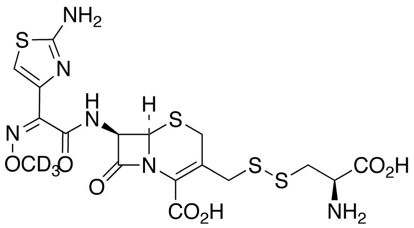 Desfuroyl Ceftiofur Cysteine Disulfide-d3 (~90%) - Chemical structure and product image