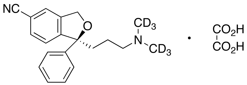 (S)-Desfluoro Citalopram-d6 Oxalate - Chemical structure and product image