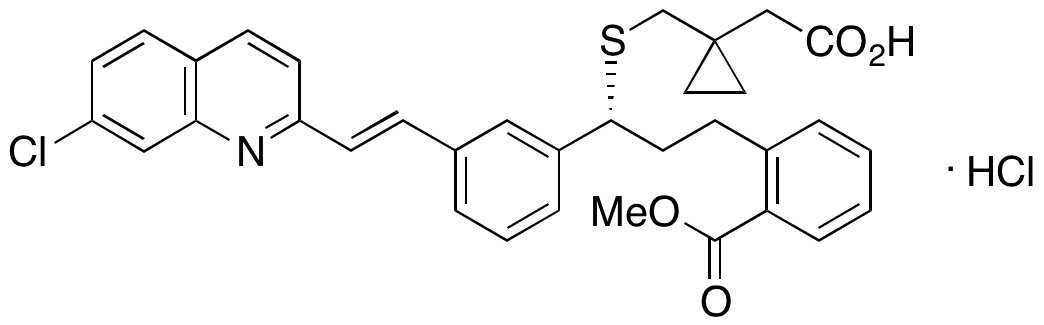 2-Des(1-hydroxy-1-methylethyl)-2-methycarboxy Montelukast Hydrochloride - Chemical structure and product image