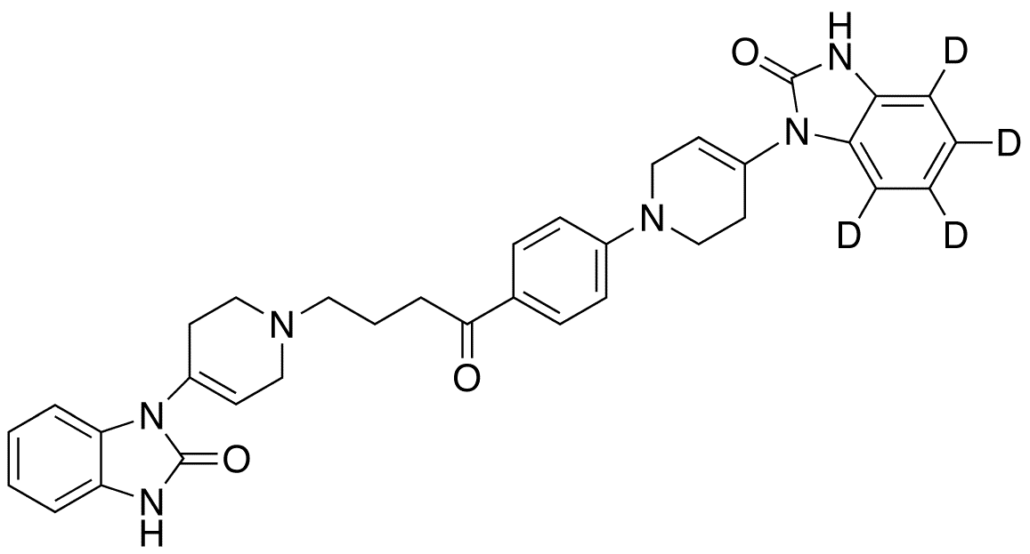 4-Desfluoro-4-[4-(2-Oxo-2,3-dihydro-1H-benzimidazol-1-yl)-3,6-dihydropyridin-1(2H)-yl] Droperidol-d4 - Chemical structure and product image