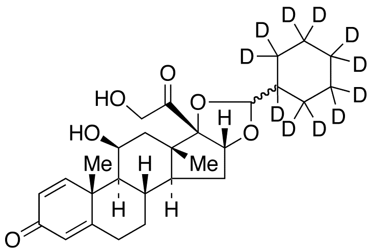 Desisobutyryl Ciclesonide-d11 (Mixture of Diastereomers) - Chemical structure and product image