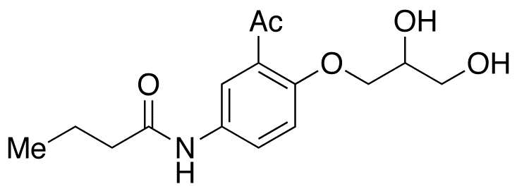 rac Des(isopropylamino) Acebutolol Diol - Chemical structure and product image