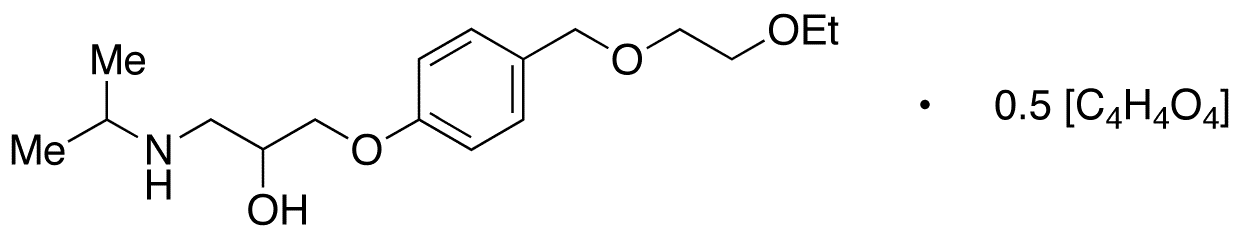 O-Desisopropyl-O-ethyl Bisoprolol Hemifumarate - Chemical structure and product image
