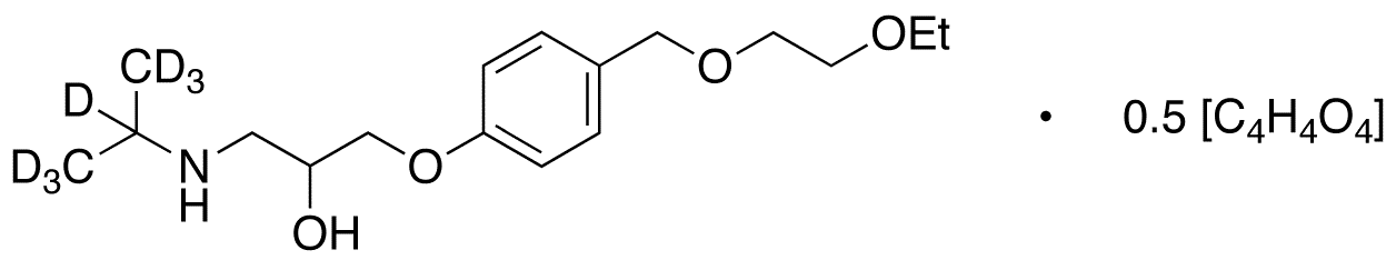 O-Desisopropyl-O-ethyl Bisoprolol-d7 Hemifumarate - Chemical structure and product image