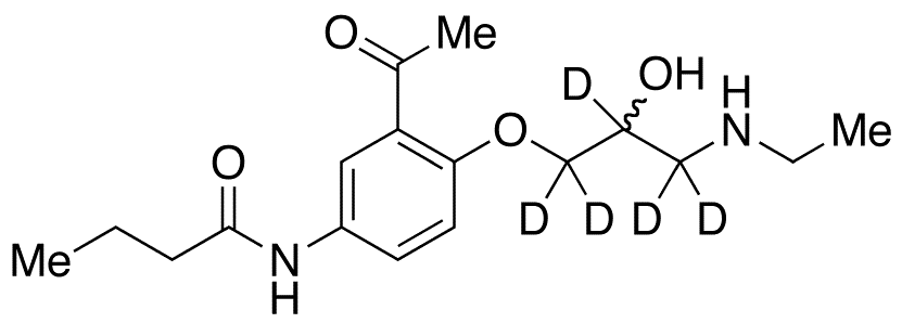 rac N-Desisopropyl-N-ethyl Acebutolol-d5 - Chemical structure and product image