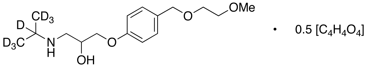 O-Desisopropyl-O-methyl Bisoprolol-d7 Hemifumarate - Chemical structure and product image
