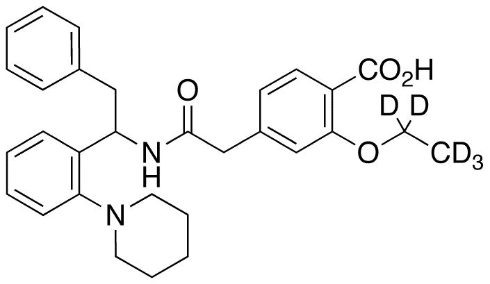2-Desisopropyl-2-phenyl Repaglinide-d5 (Repaglinide Impurity) - Chemical structure and product image