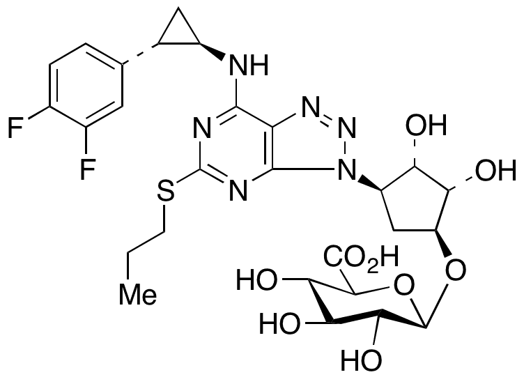 Deshydroxyethoxy Ticagrelor-4-O-beta-D-glucuronide - Chemical structure and product image