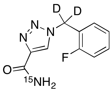 6-Desfluoro Rufinamide-d2, 15N1 - Chemical structure and product image