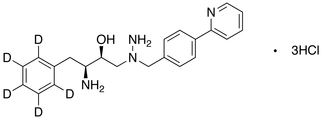 Des-N-(methoxycarbonyl)-L-tert-leucine Atazanavir-d5 Trihydrochloride - Chemical structure and product image