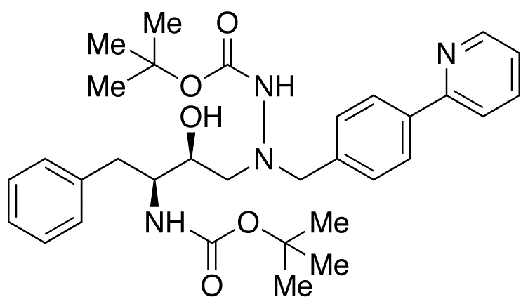 Des-N-(methoxycarbonyl)-L-tert-leucine Bis-Boc Atazanavir - Chemical structure and product image