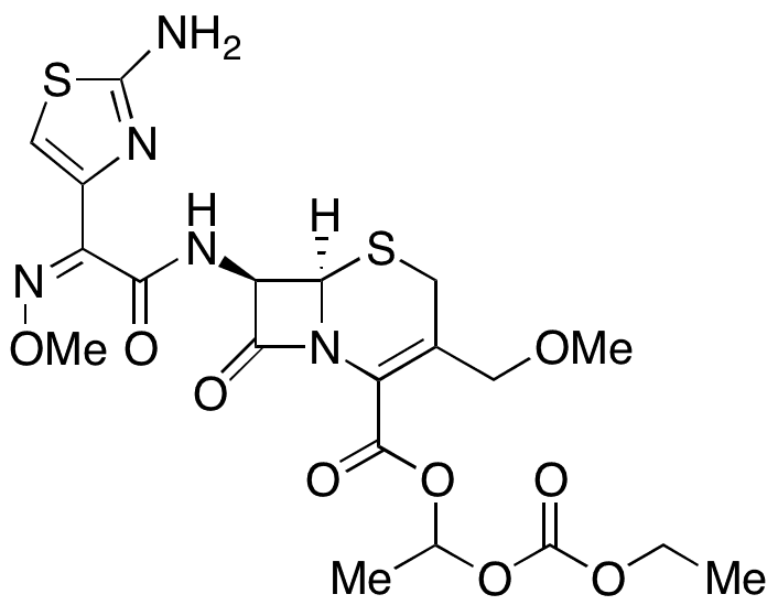 O-Desisopropyl-O-ethyl Cefpodoxime Proxetil - Chemical structure and product image