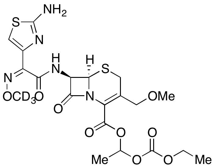 O-Desisopropyl-O-ethyl Cefpodoxime Proxetil-d3 - Chemical structure and product image