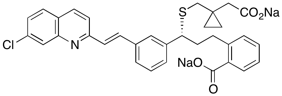 2-Des(1-hydroxy-1-methylethyl)-2-carboxy Montelukast Bissodium Salt - Chemical structure and product image