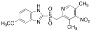 4-Desmethoxy-4-nitro Omeprazole Sulfone - Chemical structure and product image