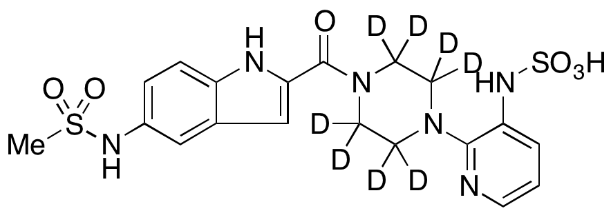 N-Desisopropyl Delavirdine N-Sulfate-d8 - Chemical structure and product image